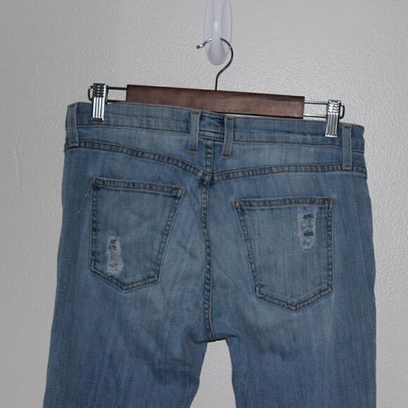 Current Elliott The Fling Ripped Patchwork Slim Boyfriend Jeans Women Size 26 - Picture 7 of 12